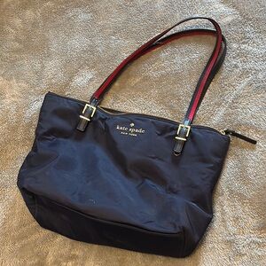 Kate Spade Black Nylon Tote with Leather Accents